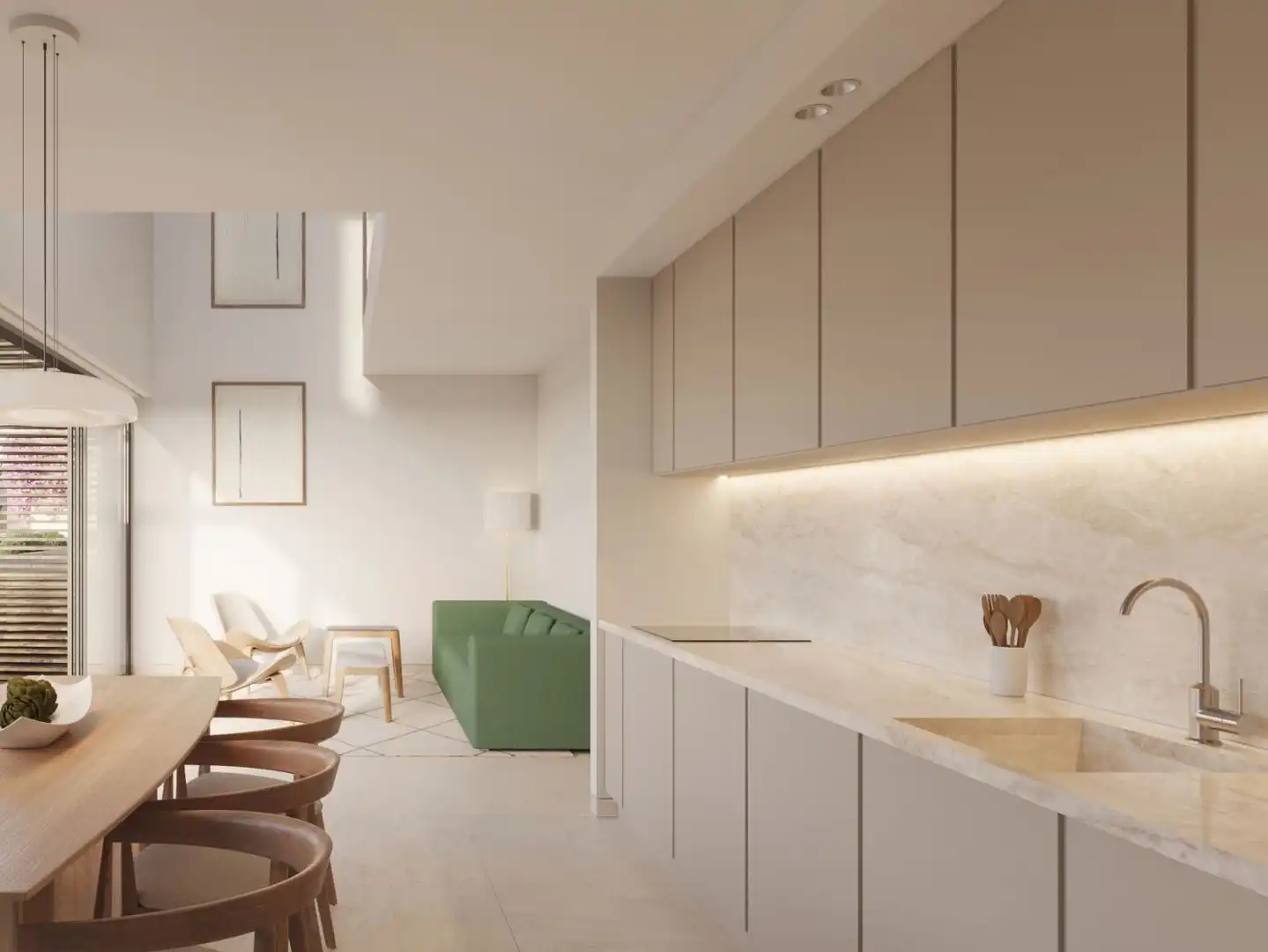 Kitchen of Apartments for sale in Estepona  with Air Conditioner, Heating and Terrace