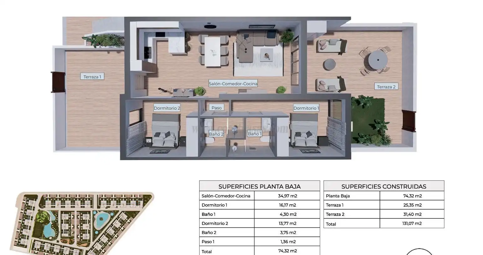 Apartamento con piscina en venta en Los Balcones - Los Altos, imagen 39
