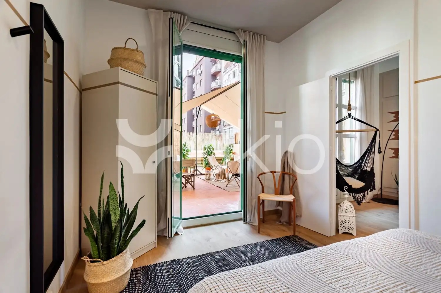 Bedroom of Flat for rent in Barcelona  with Air Conditioner, Heating and Terrace