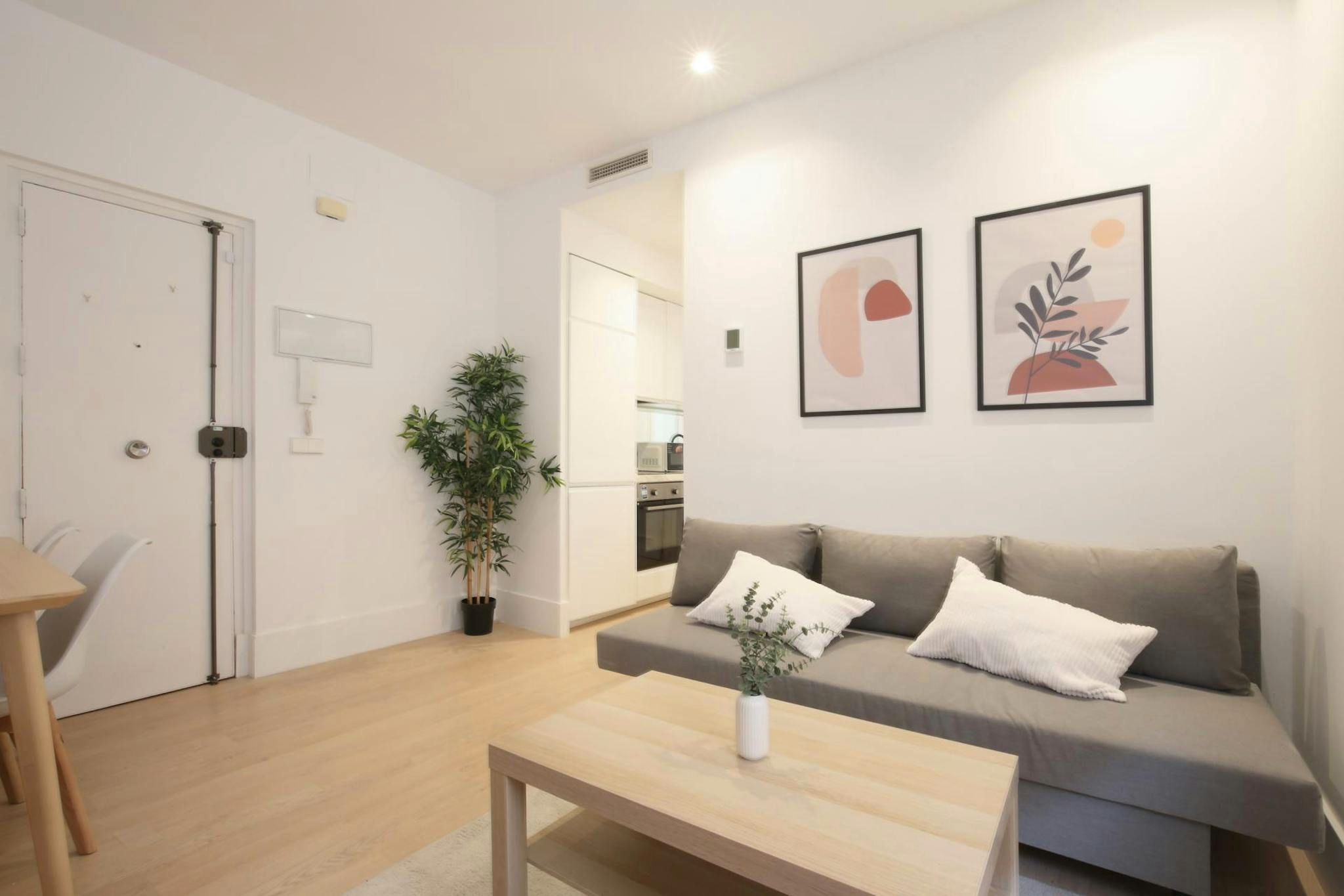 Living room of Flat to rent in  Madrid Capital  with Air Conditioner, Heating and Furnished