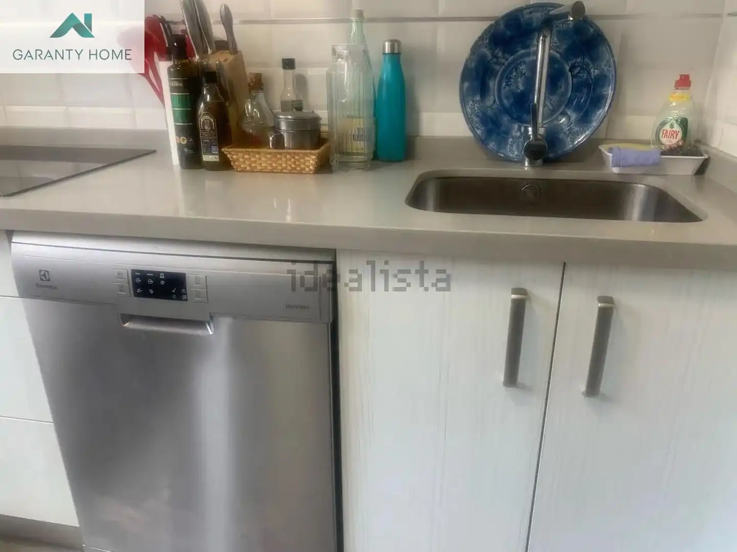 Küche von Wohnung zur Miete in Málaga mit Klimaanlage, Privatgarten und Balkon