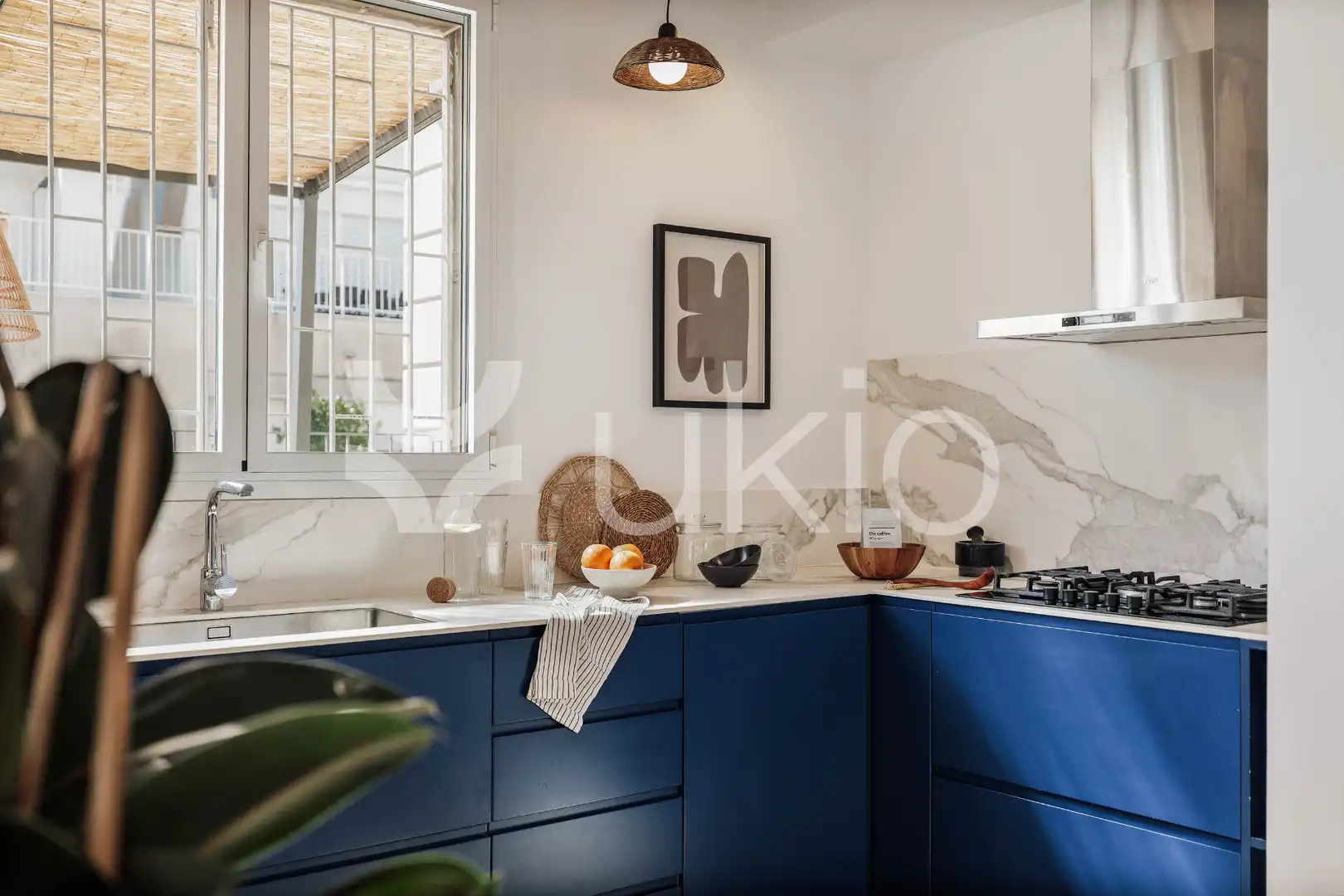 Cuina de Apartament de lloguer en Barcelona amb Aire condicionat, Calefacció i Terrassa