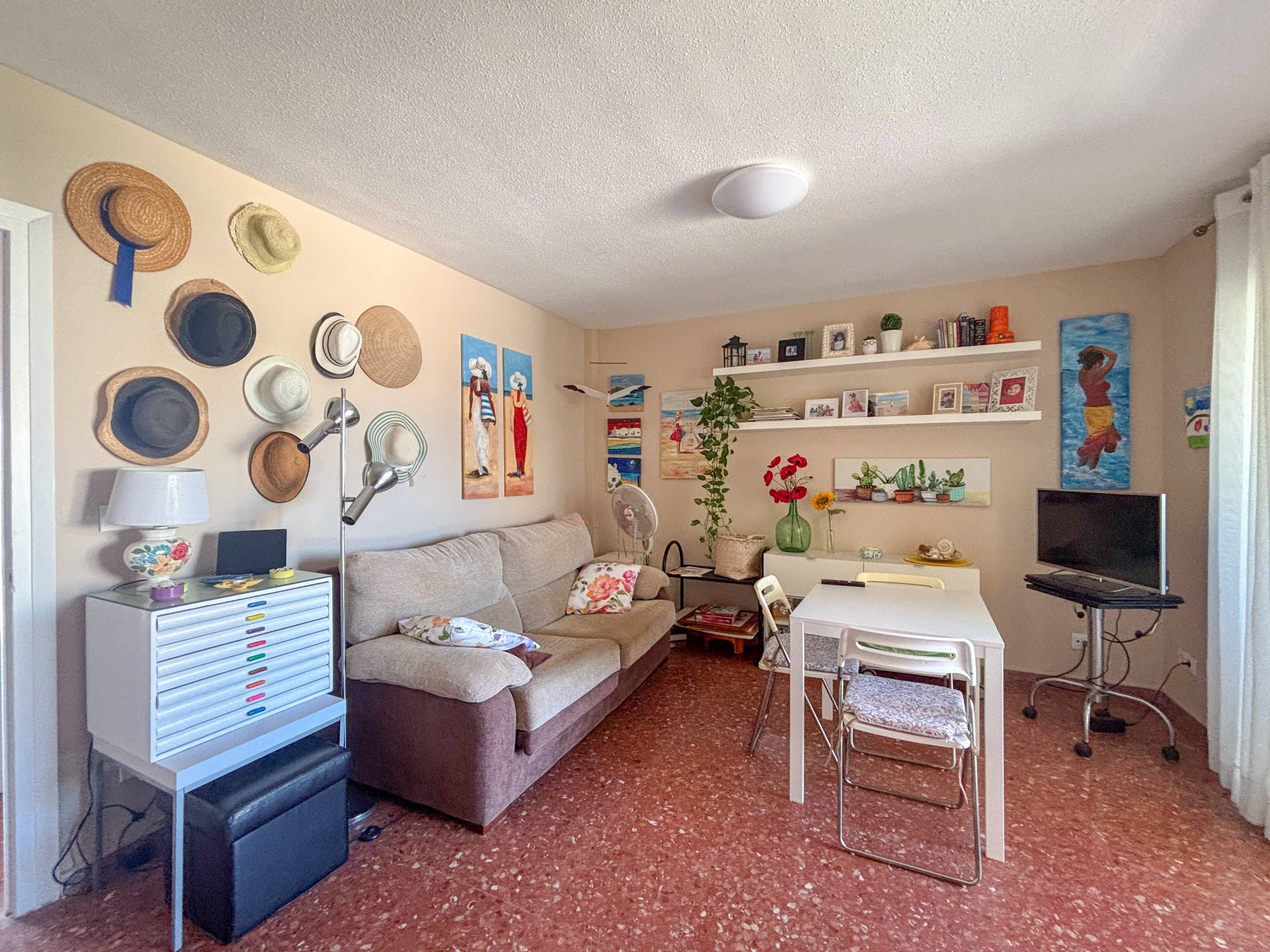 Living room of Flat for sale in Dénia  with Air Conditioner, Private garden and Terrace