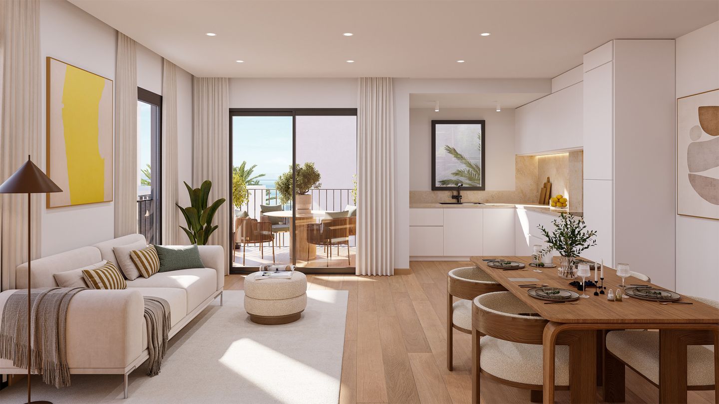 Living room of Flat for sale in Palamós  with Air Conditioner, Heating and Terrace