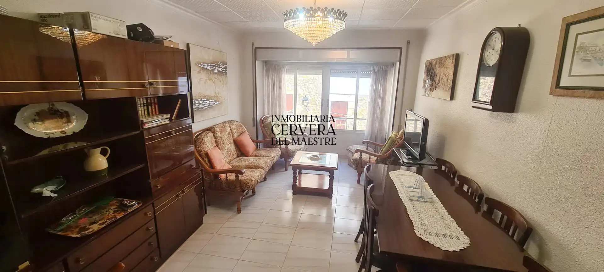 Sala de estar de Casa adosada en venta en Cervera del Maestre