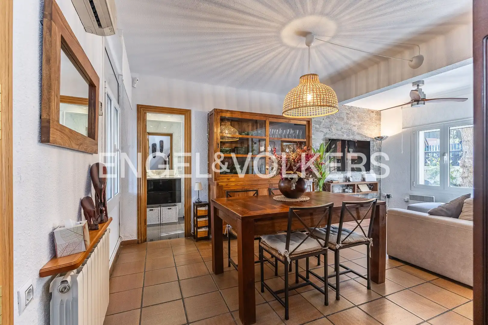 Dining room of Houses for sale in Sant Cugat del Vallès  with Air Conditioner, Heating and Private garden