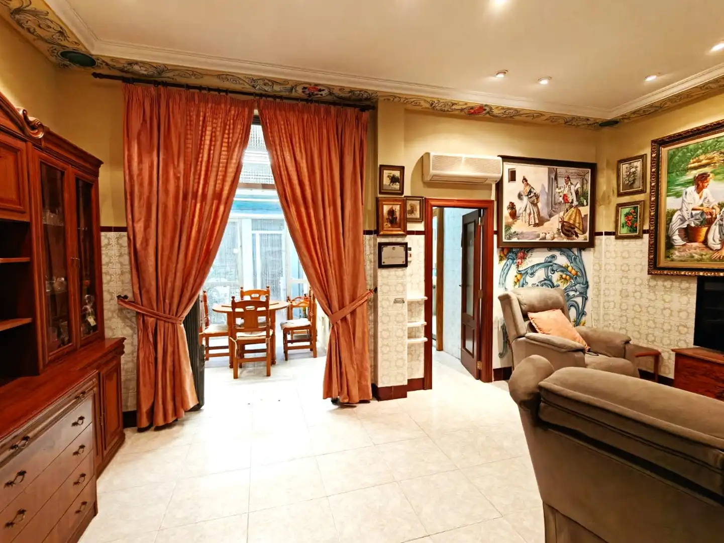 Living room of Flat for sale in Massamagrell  with Heating, Furnished and Oven