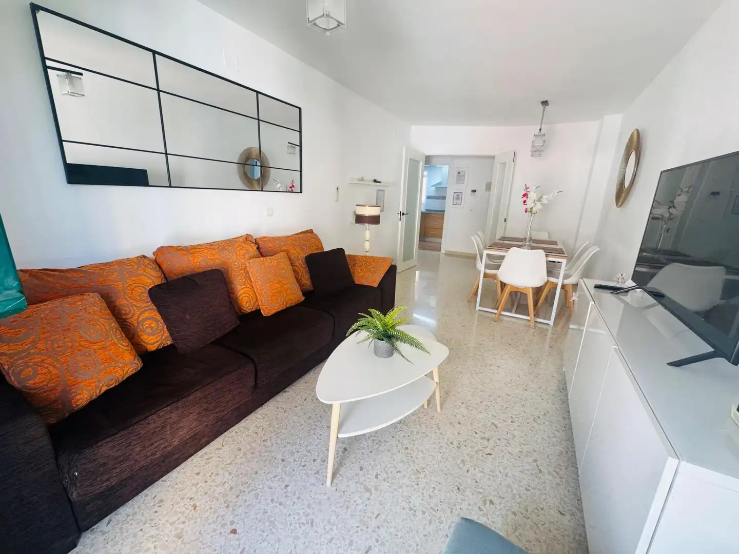 Wohnzimmer von Wohnung zur Miete in Málaga mit Klimaanlage und Möbliert