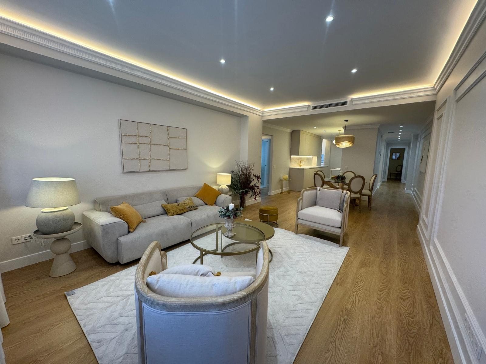 Living room of Flat to rent in  Madrid Capital  with Air Conditioner, Heating and Terrace