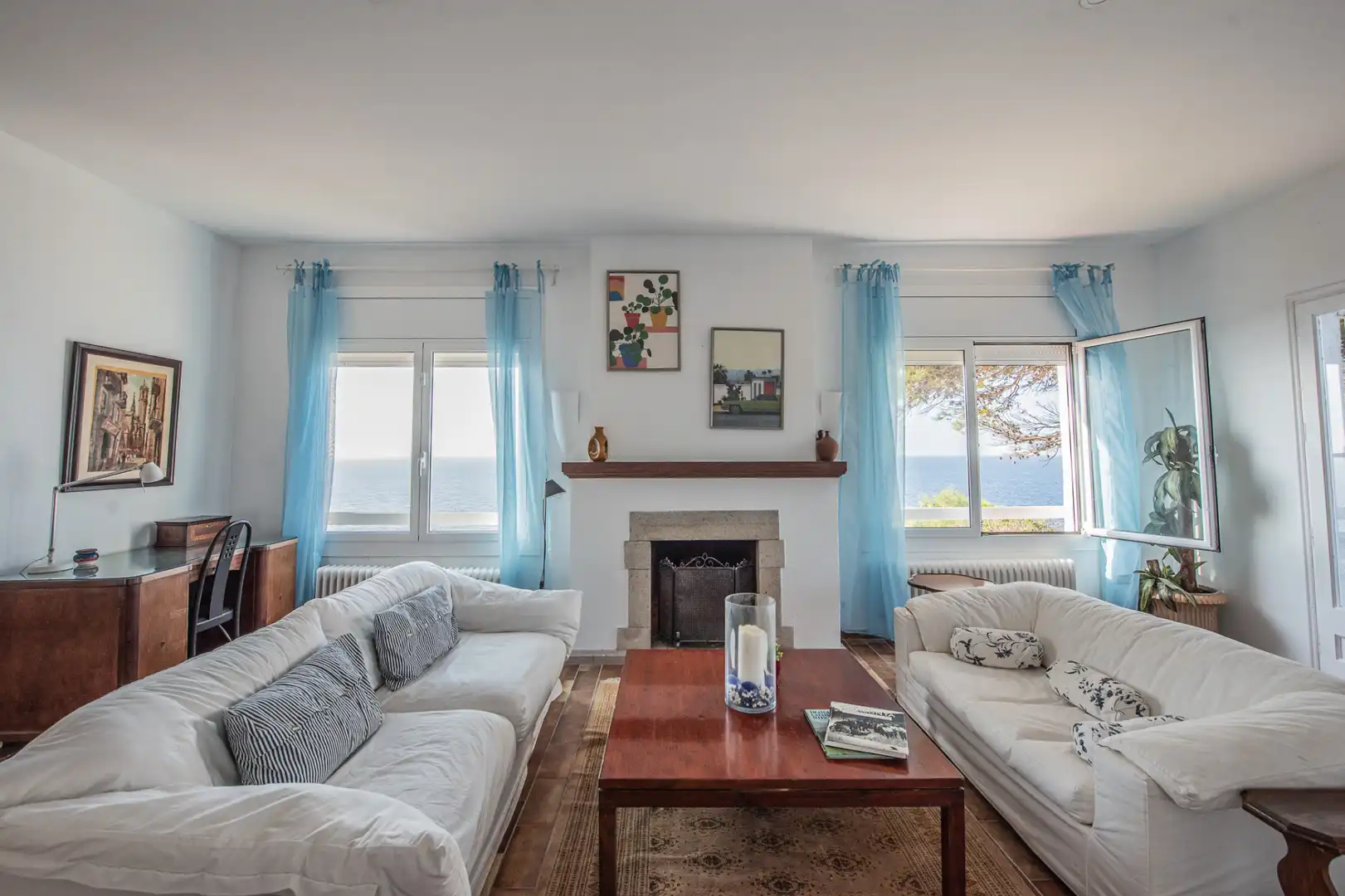 Sala d'estar de Casa o xalet de lloguer en Sant Feliu de Guíxols amb Calefacció, Jardí privat i Moblat