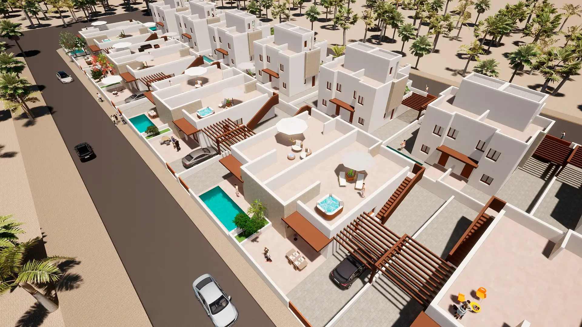 Vista exterior de Casa o xalet en venda en Mazarrón amb Aire condicionat, Jardí privat i Terrassa