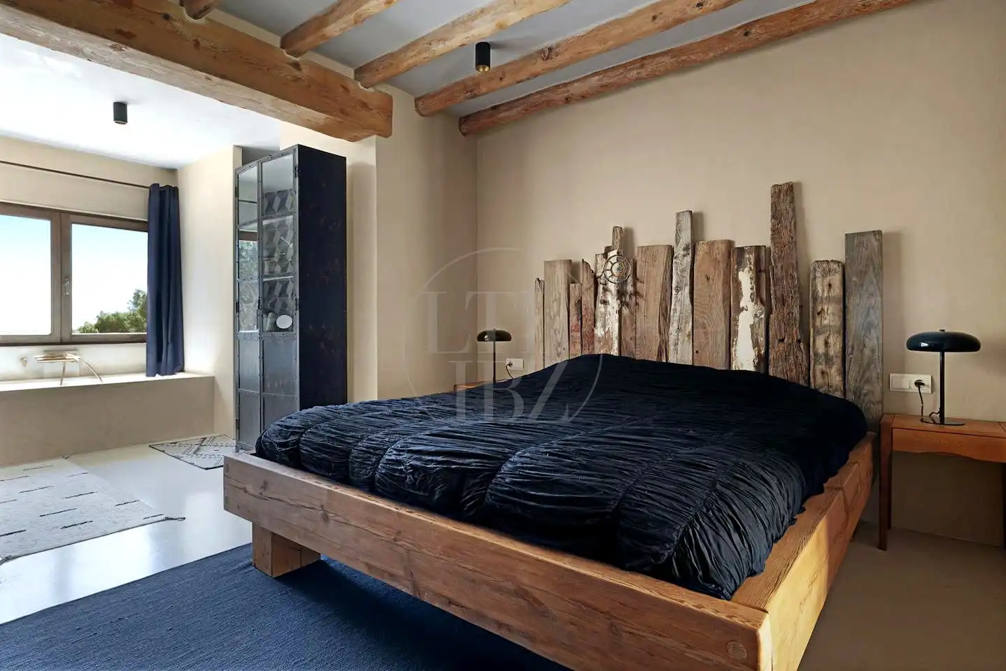 Schlafzimmer von Haus oder Chalet zur Miete in Sant Josep de sa Talaia mit Klimaanlage, Privatgarten und Schwimmbad