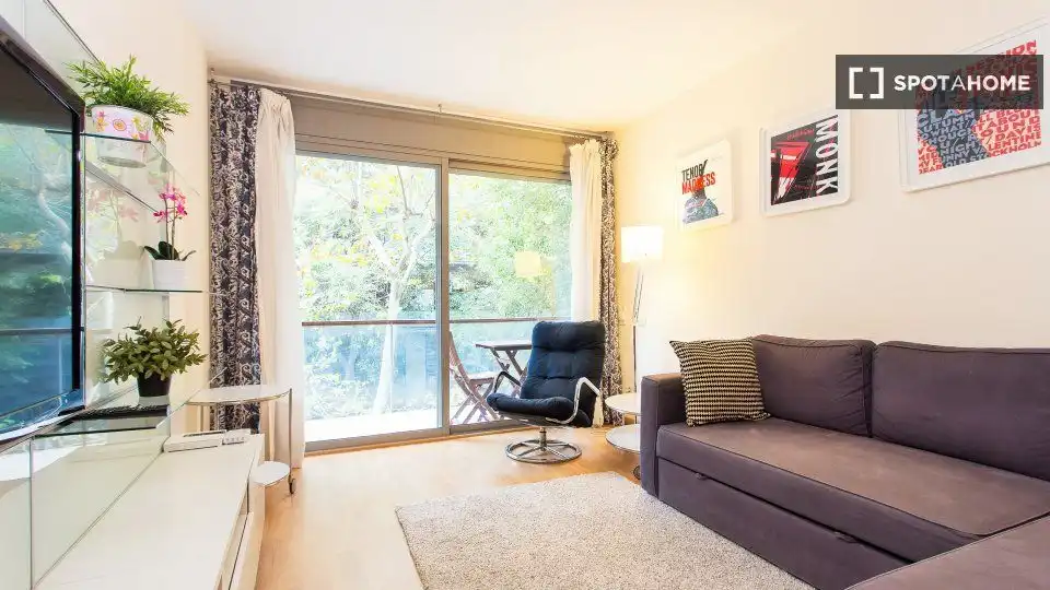 Living room of Study for share in Sant Martí