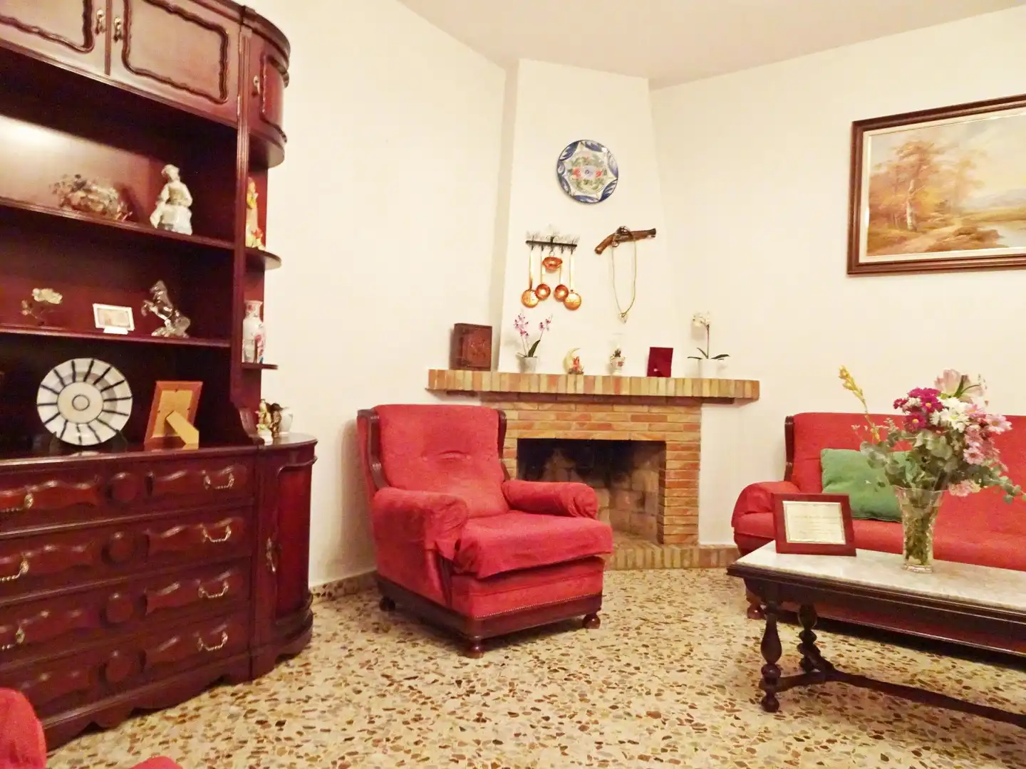 Sala de estar de Casa adosada en venta en Málaga con Aire acondicionado, Terraza y Amueblado
