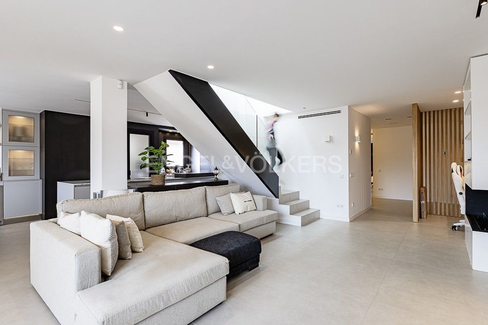 Living room of Attic for sale in  Barcelona Capital  with Air Conditioner, Heating and Terrace