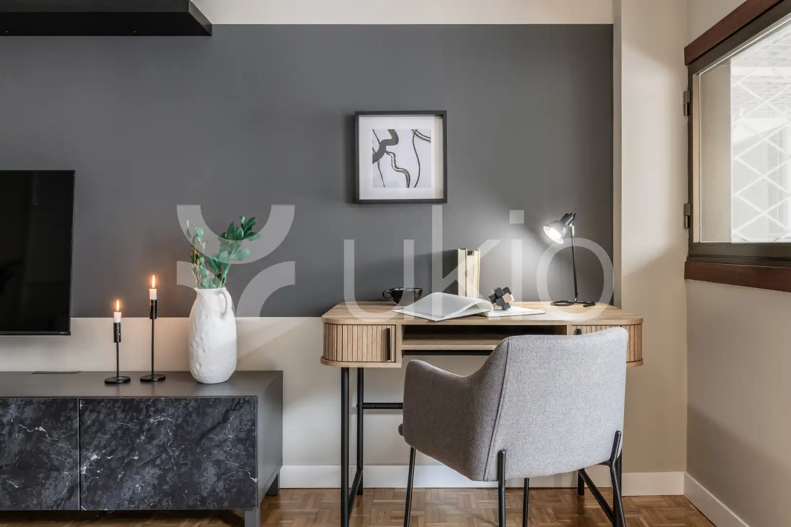 Schlafzimmer von Wohnungen zur Miete in Madrid mit Klimaanlage, Heizung und Möbliert