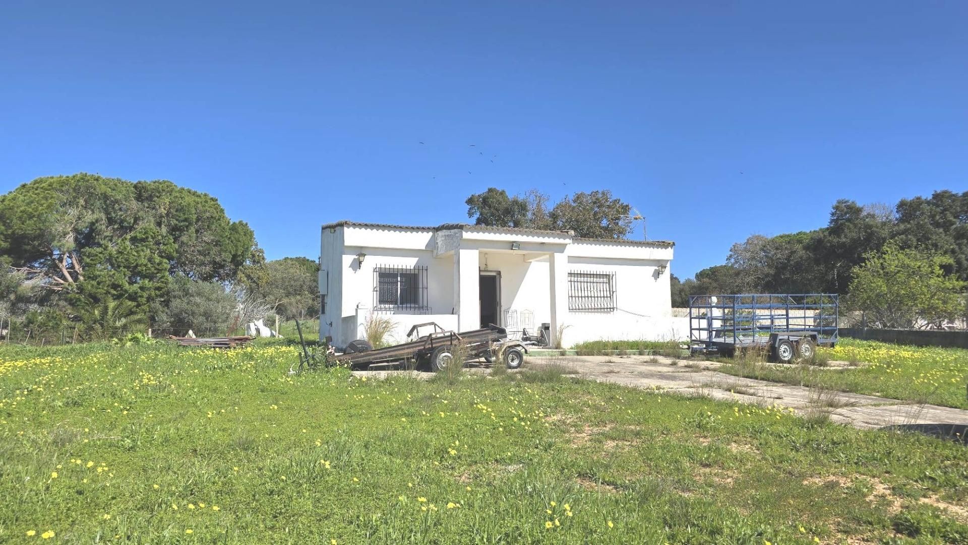 Vista exterior de Finca rústica en venda en Chiclana de la Frontera amb Jardí privat