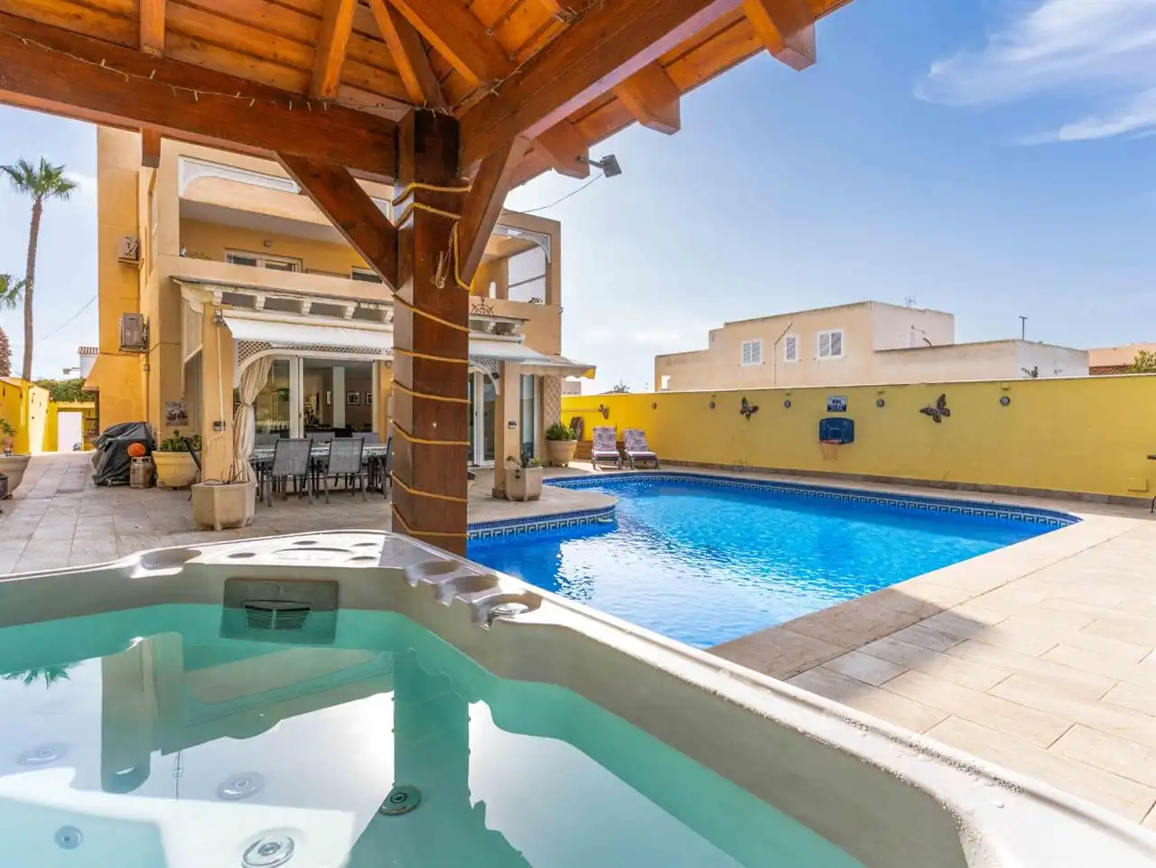Swimming pool of Houses for sale in Garrucha  with Heating, Private garden and Storage room