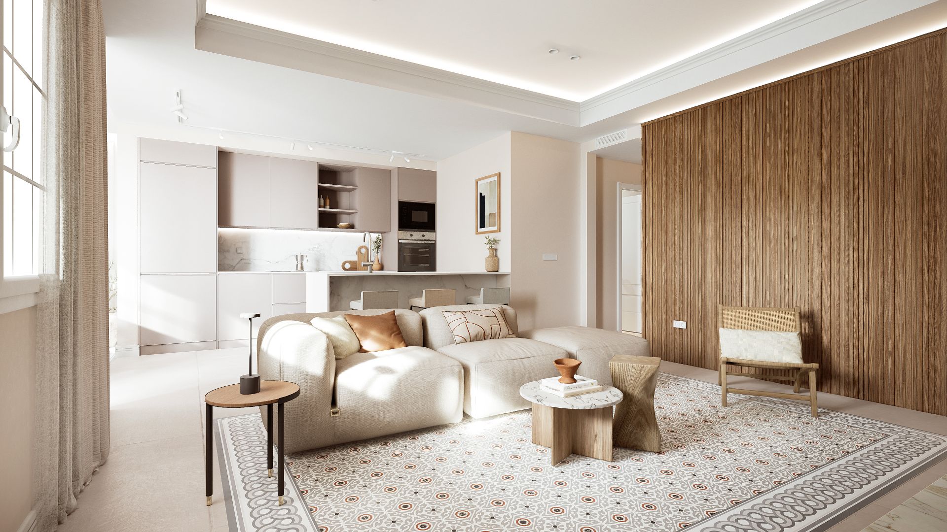 Living room of Flat for sale in  Barcelona Capital  with Air Conditioner, Heating and Oven