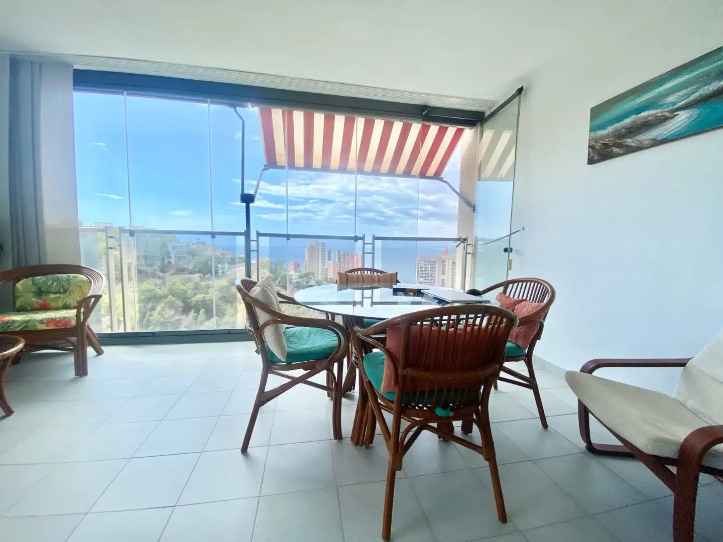 Terraza de Apartamento de alquiler en Benidorm con Aire acondicionado, Calefacción y Terraza