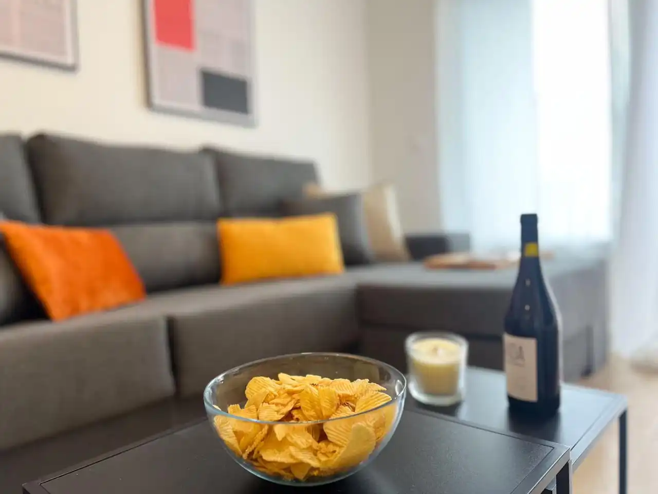 Wohnzimmer von Wohnung zur Miete in Centre - Sant Josep - Sanfeliu