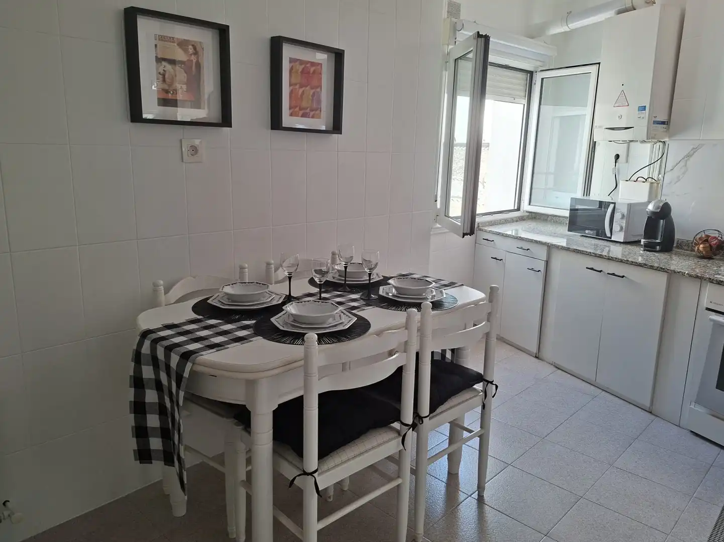 Dining room of Flat for rent in Gijón   with Heating and Furnished