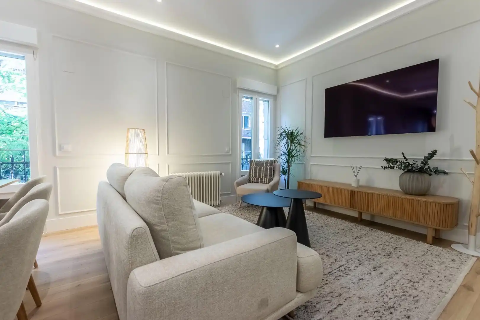 Sala de estar de Apartamento de alquiler en Madrid con Aire acondicionado, Calefacción y Amueblado