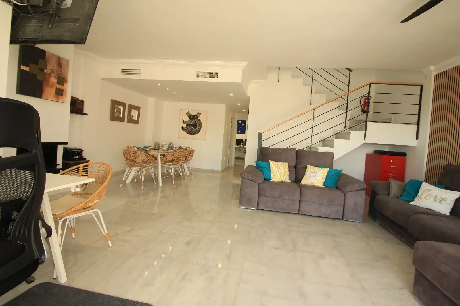 Einfamilien-Reihenhaus zur Miete in Marbella mit Klimaanlage, Terrasse und Schwimmbad