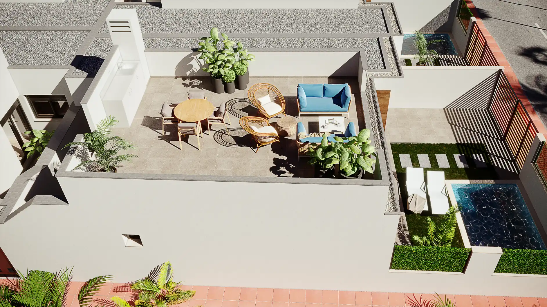 Terraza de Casa adosada en venta en Torre-Pacheco con Piscina