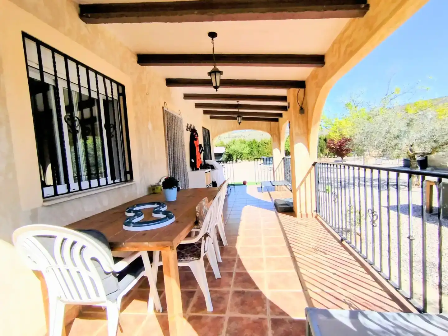 Terraza de Finca rústica en venta en Caudete con Aire acondicionado y Piscina