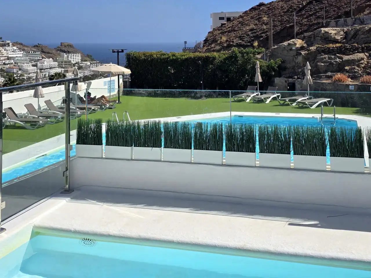 Swimming pool of Apartments for rent in Mogán  with Terrace, Furnished and Balcony