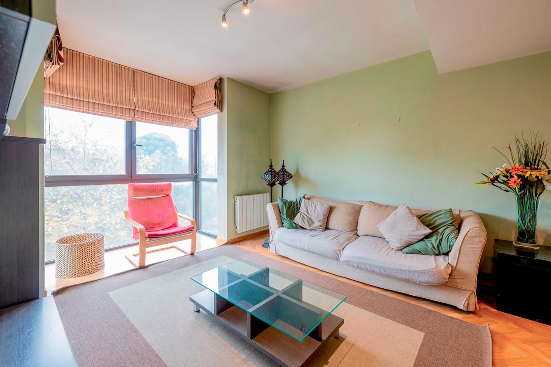 Living room of Flat for sale in  Madrid Capital  with Air Conditioner, Heating and Private garden