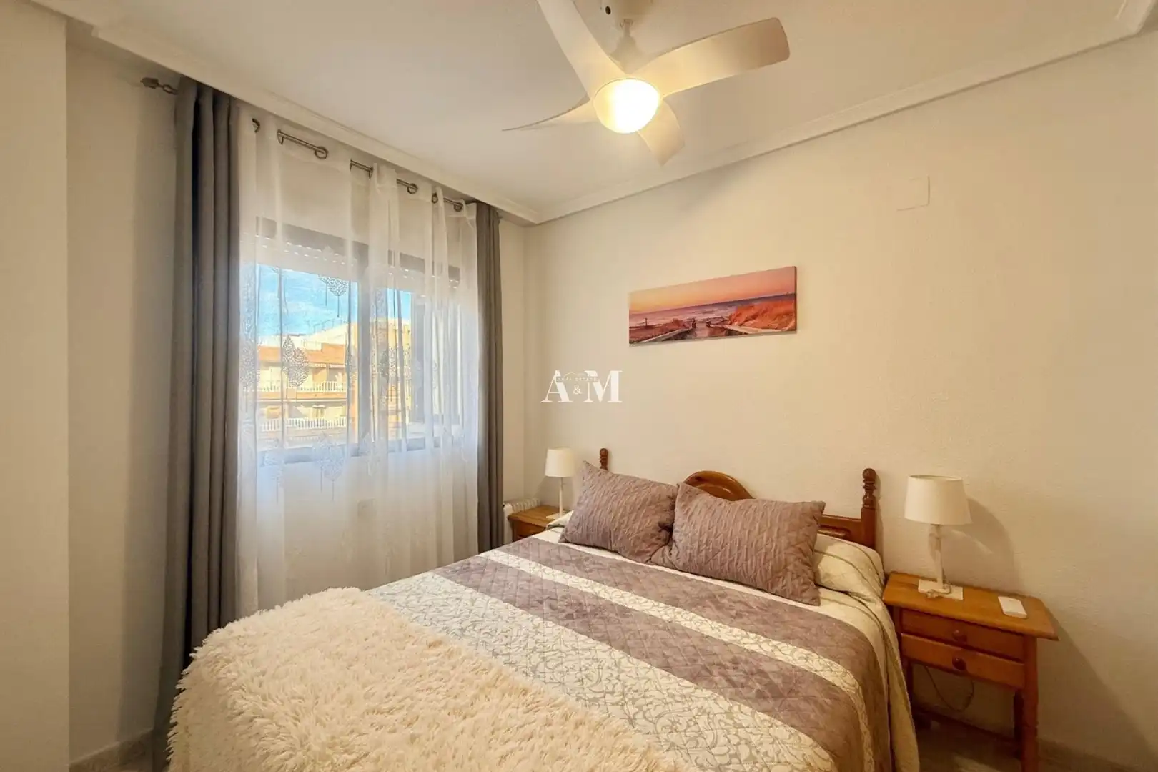 Schlafzimmer von Wohnung zur Miete in Guardamar del Segura mit Klimaanlage, Heizung und Terrasse