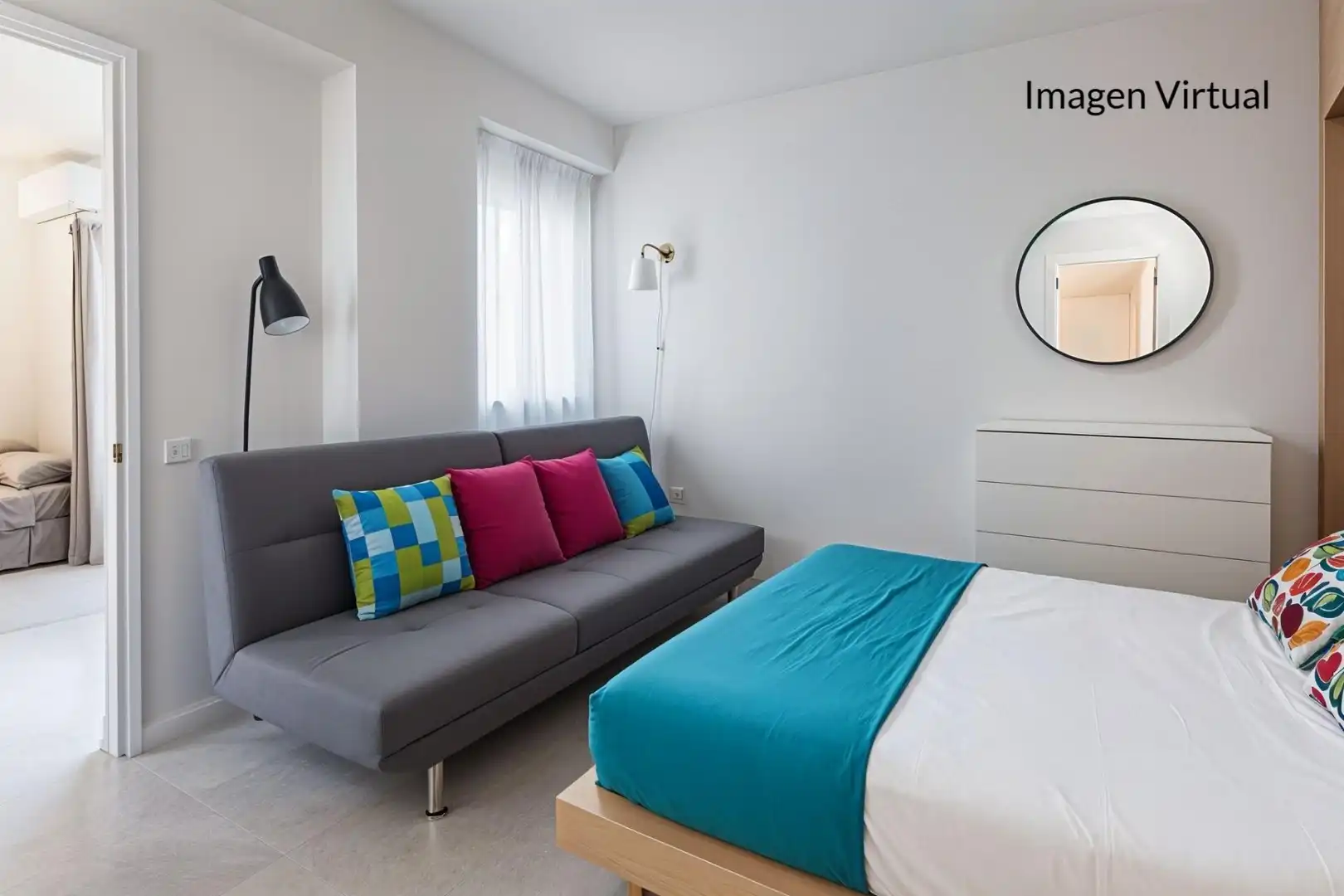 Schlafzimmer von Wohnung zum Verkauf in Benalmádena mit Klimaanlage, Terrasse und Gemeinschaftspool