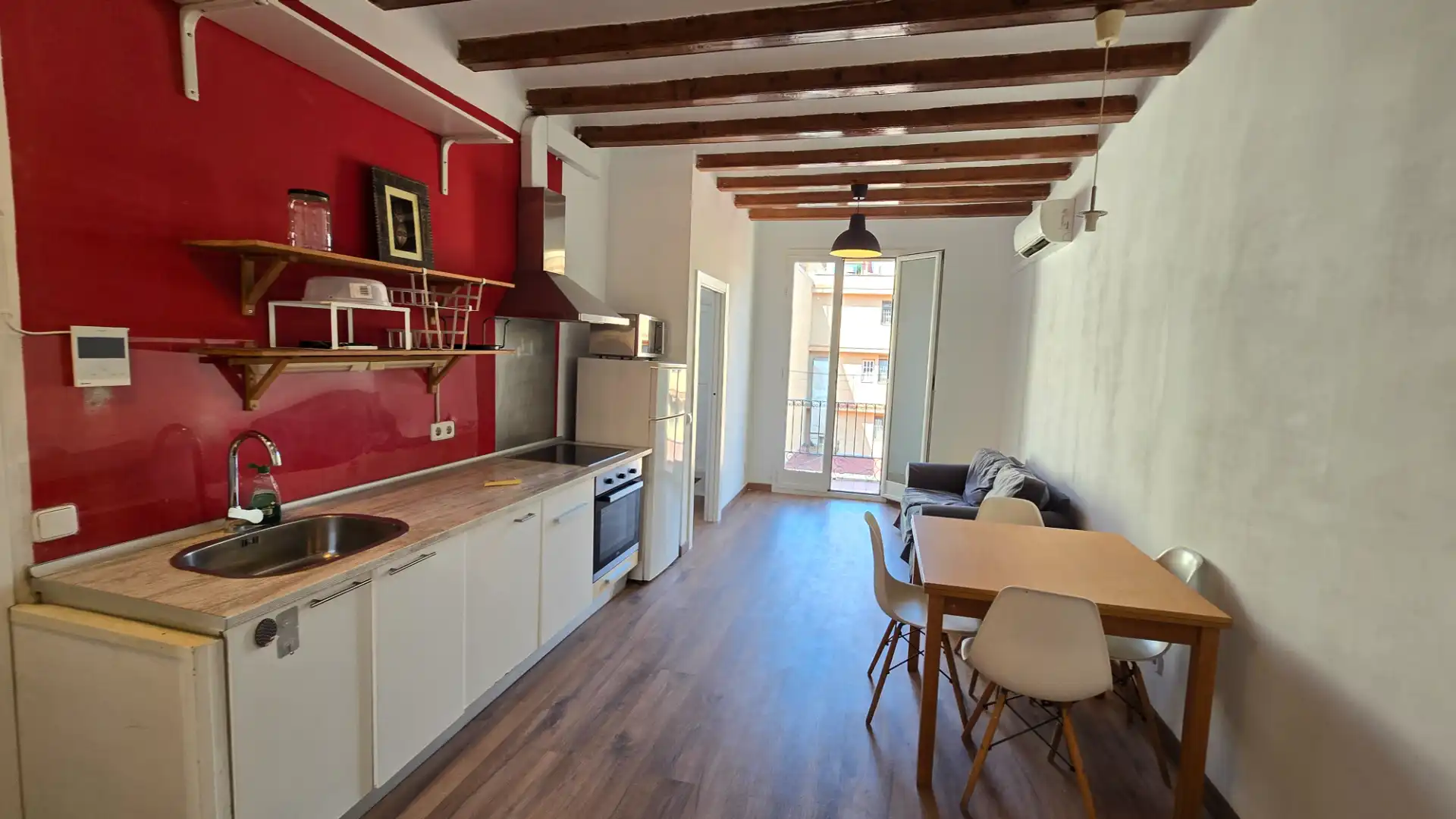 Kitchen of Flat for sale in Barcelona  with Air Conditioner, Heating and Parquet flooring