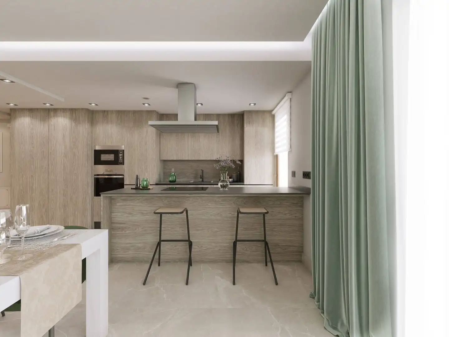 Cuina de Apartament en venda en Istán amb Aire condicionat, Calefacció i Jardí privat