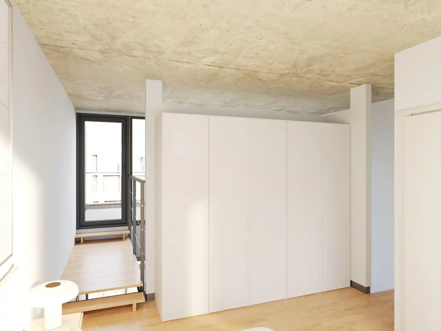 Schlafzimmer von Dachboden zur Miete in Alcobendas mit Klimaanlage, Heizung und Parkett