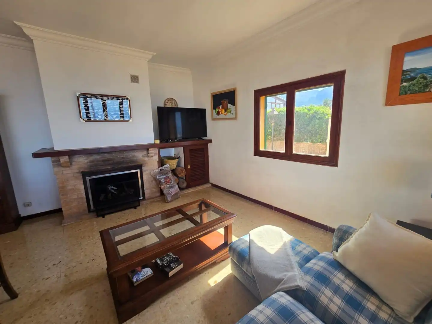 Sala d'estar de Casa o xalet en venda en Banyalbufar amb Aire condicionat i Terrassa