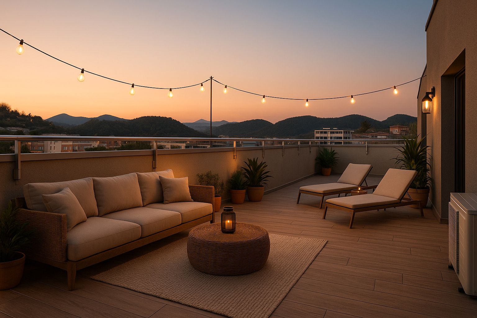 Terrace of Attic to rent in Olot  with Air Conditioner, Heating and Terrace