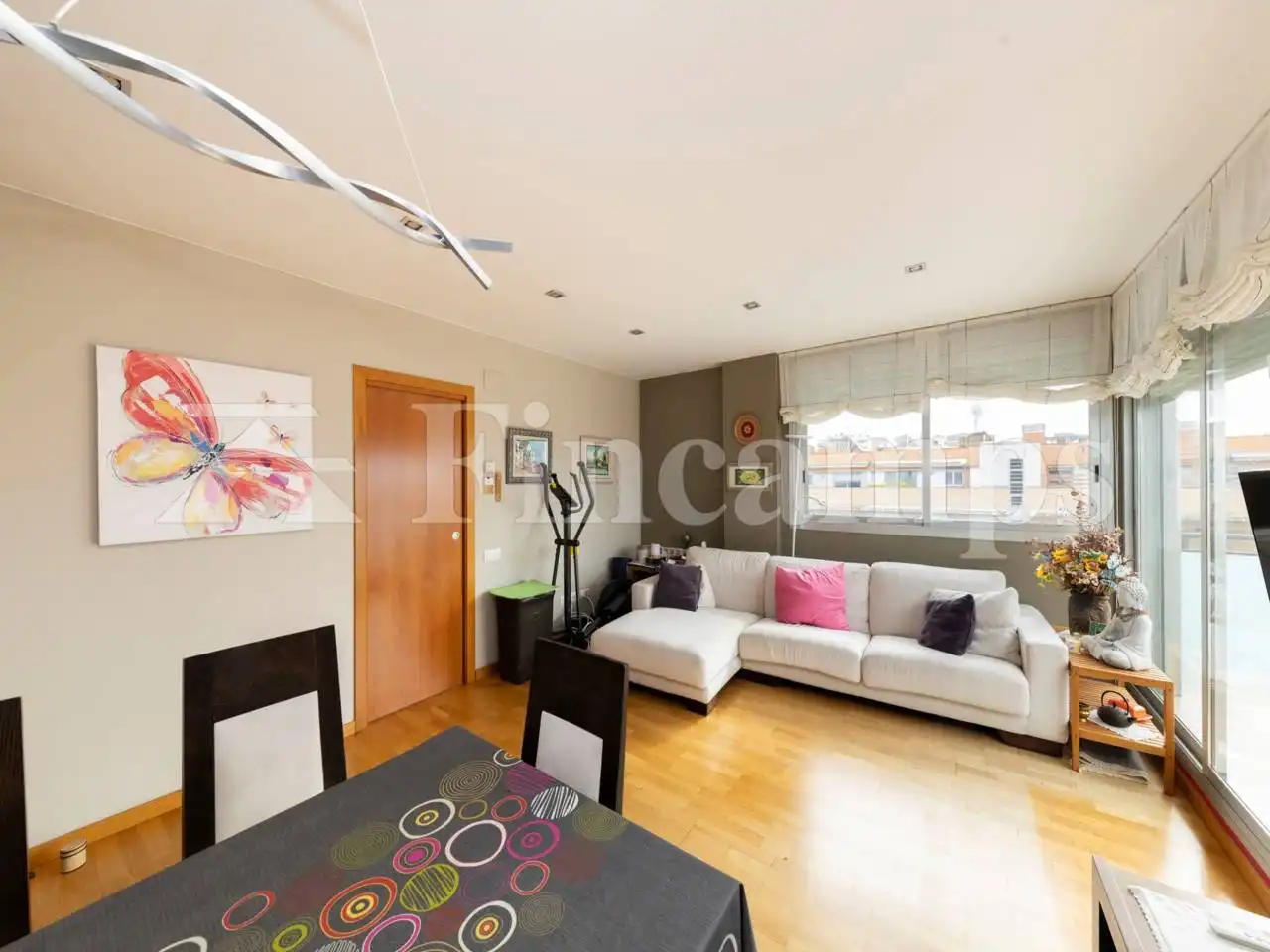 Living room of Attic for sale in Terrassa  with Air Conditioner, Heating and Parquet flooring