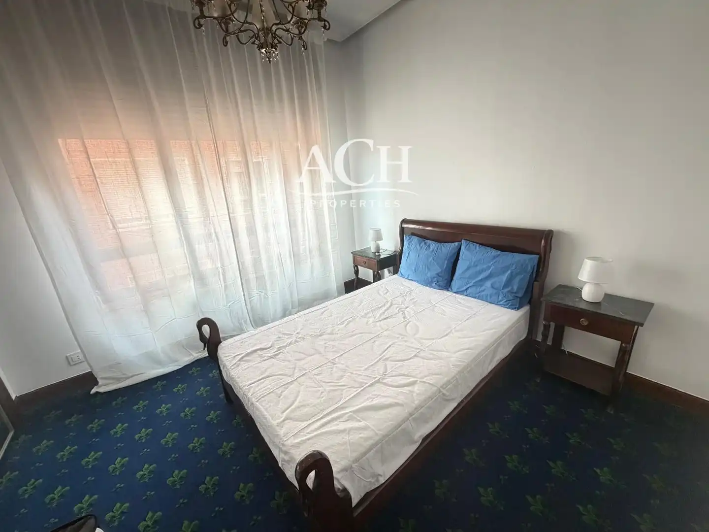 Schlafzimmer von Wohnung zur Miete in Bilbao  mit Heizung, Terrasse und Möbliert
