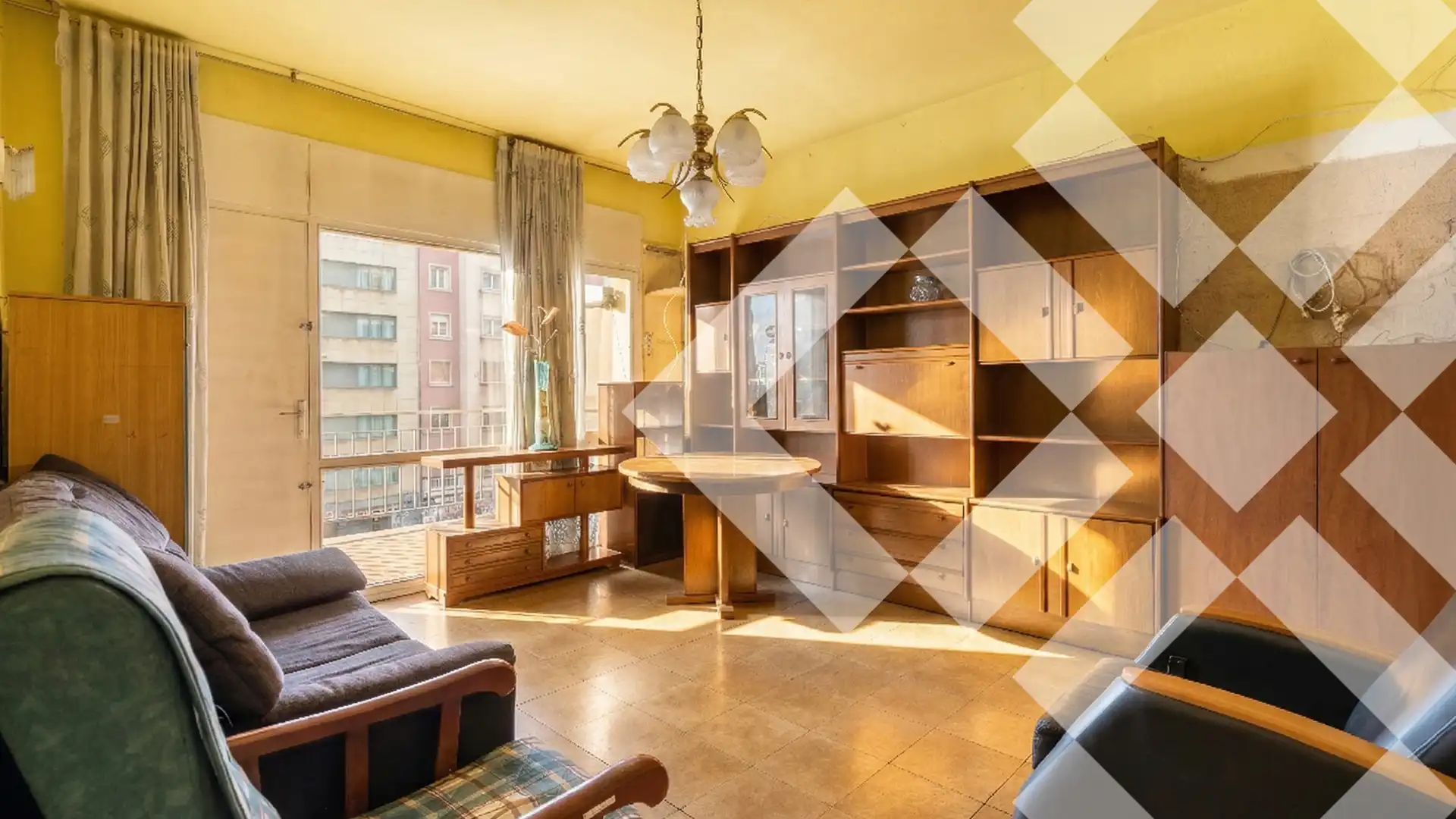 Living room of Flat for sale in  Barcelona Capital  with Heating, Oven and Balcony