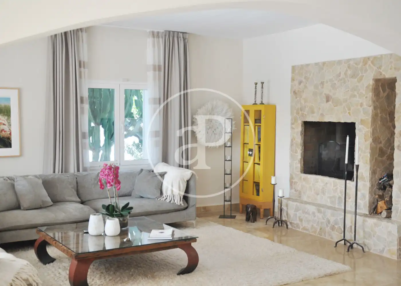 Sala d'estar de Casa o xalet en venda en Calvià amb Aire condicionat, Calefacció i Jardí privat