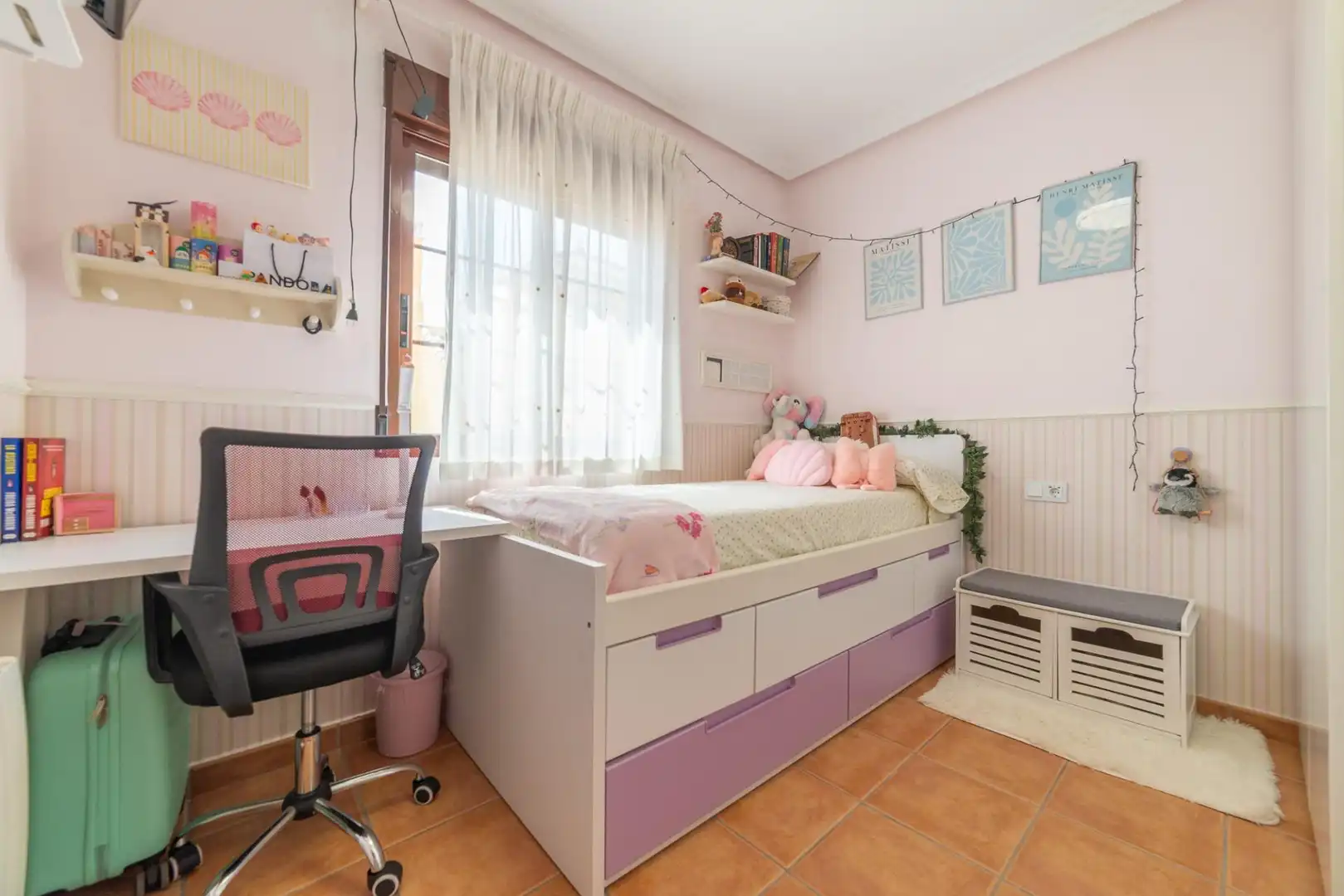 Schlafzimmer von Einfamilien-Reihenhaus zum Verkauf in San Javier mit Klimaanlage, Heizung und Privatgarten