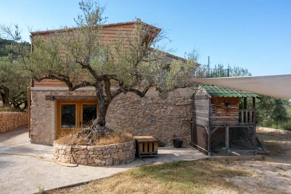 Vista exterior de Finca rústica en venta en Aldover con Jardín privado, Terraza y Amueblado