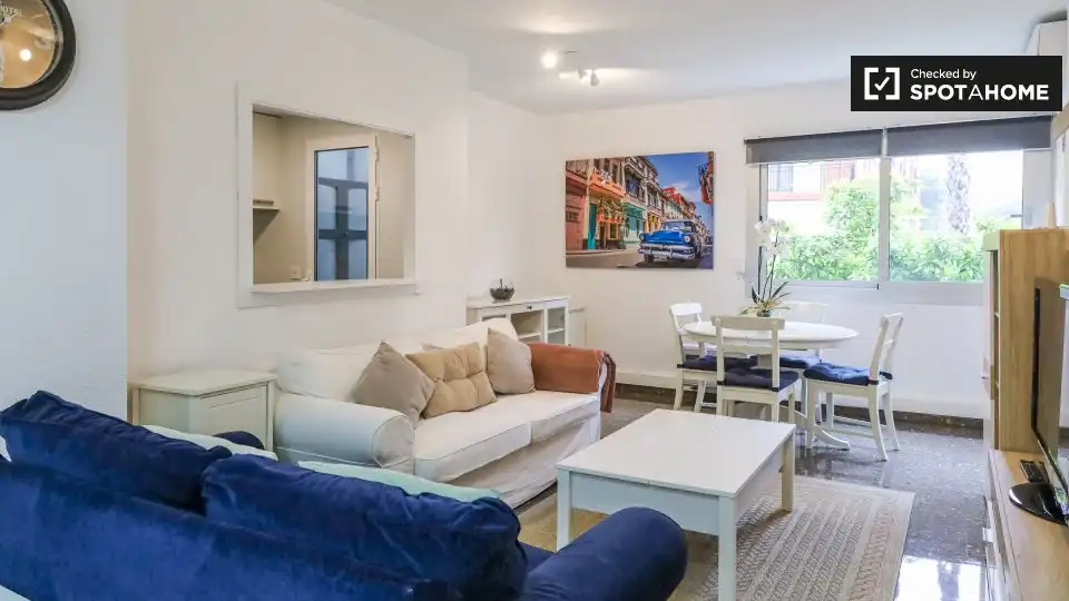 Sala de estar de Piso de alquiler en Valencia con Aire acondicionado, Calefacción y Amueblado