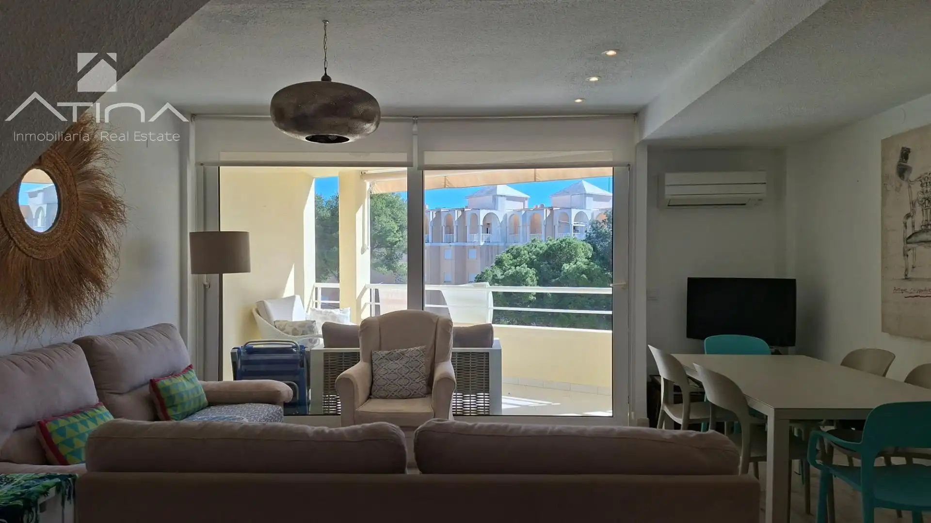 Wohnzimmer von Maisonette zum Verkauf in Jávea / Xàbia mit Klimaanlage, Heizung und Privatgarten