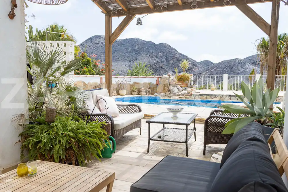 Terrassa de Casa o xalet en venda en Mojácar amb Aire condicionat, Jardí privat i Terrassa
