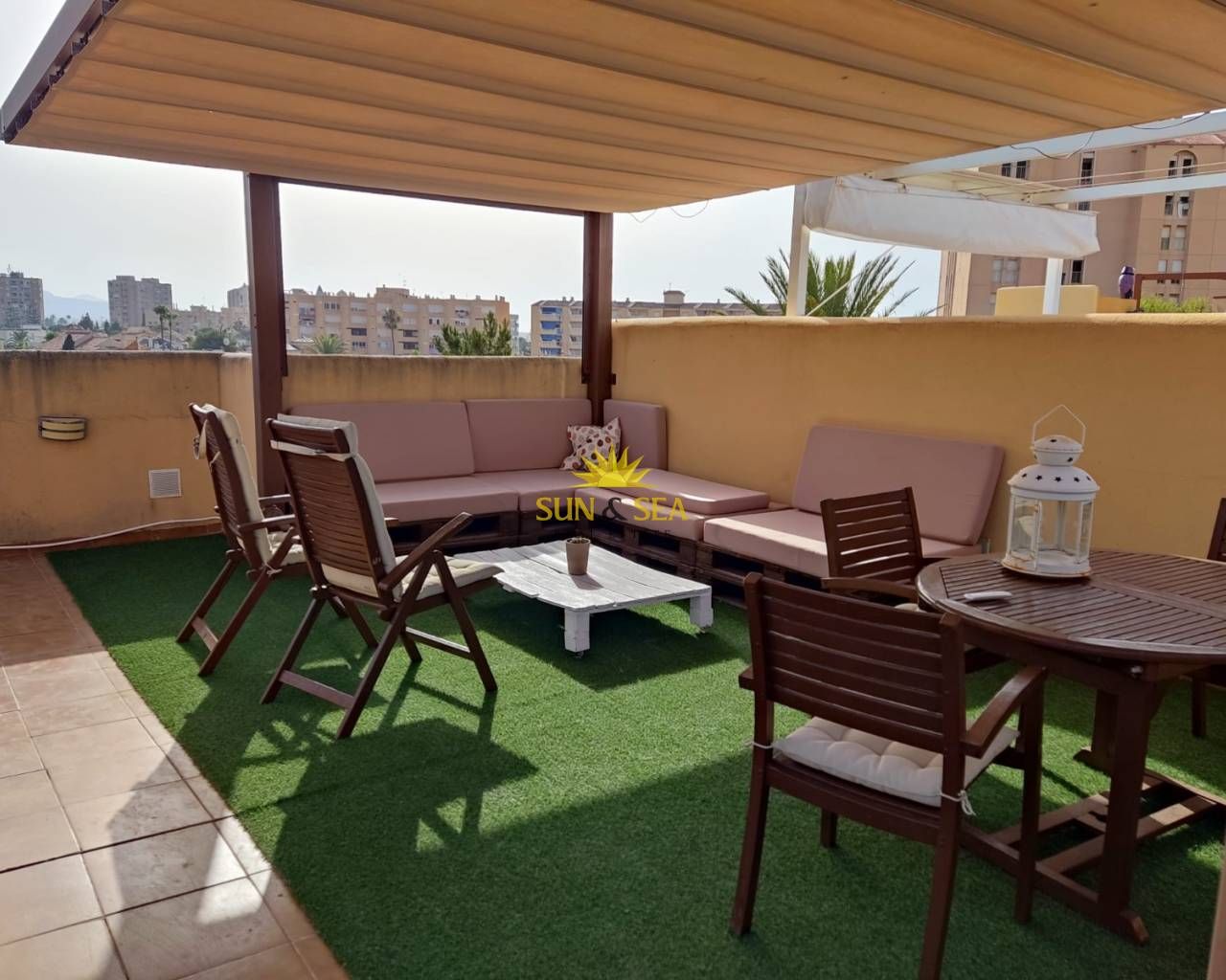 Terraza de Ático de alquiler en Cartagena con Aire acondicionado, Calefacción y Terraza