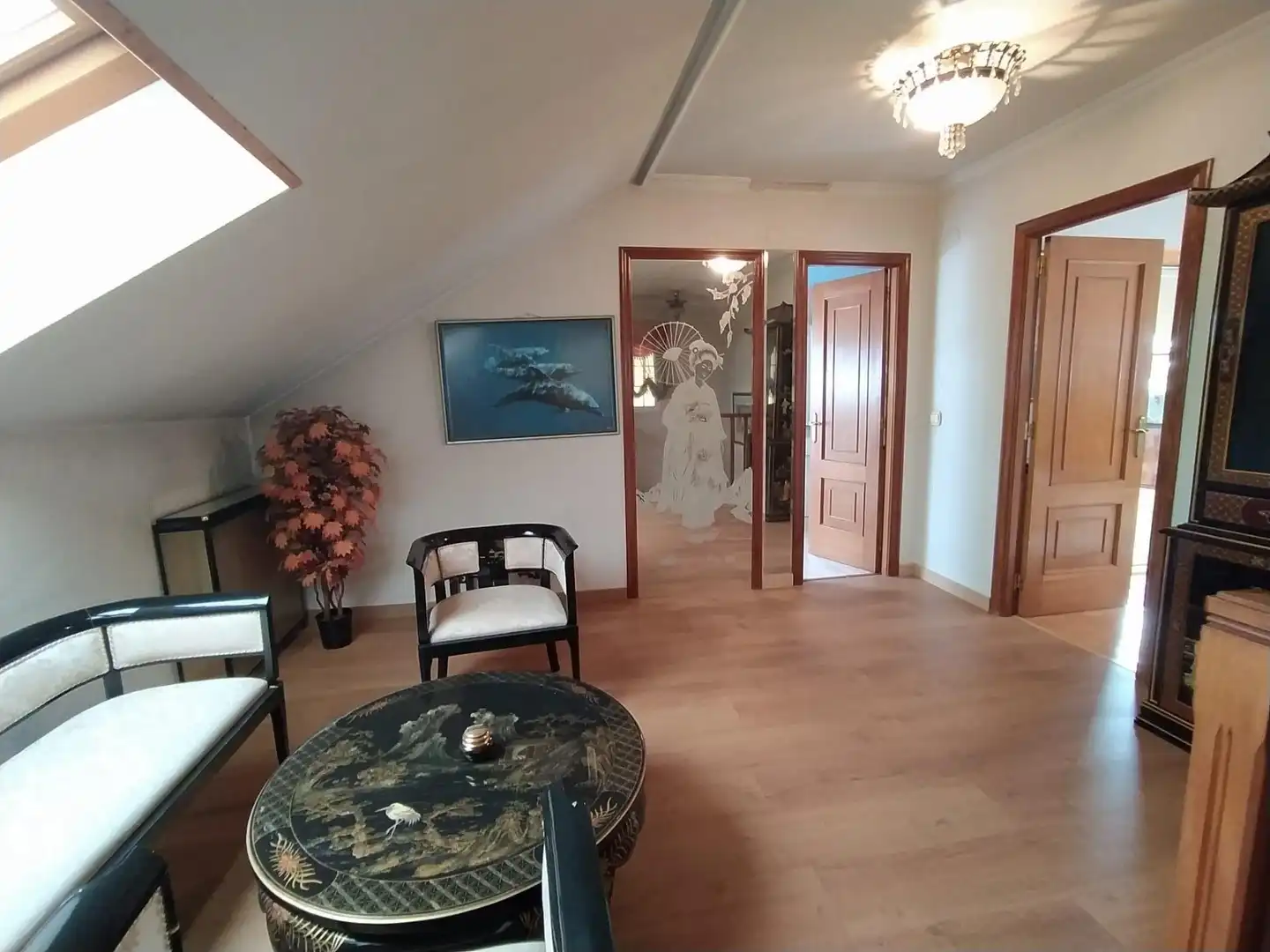 Sala de estar de Dúplex en venta en Ponferrada con Calefacción, Parquet y Trastero